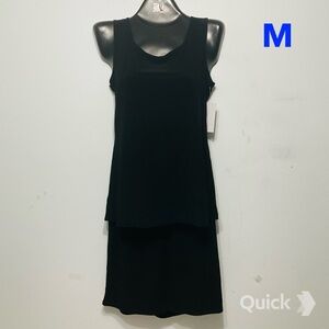 M - NWT Charvi Black Top and Mini Skirt Set
